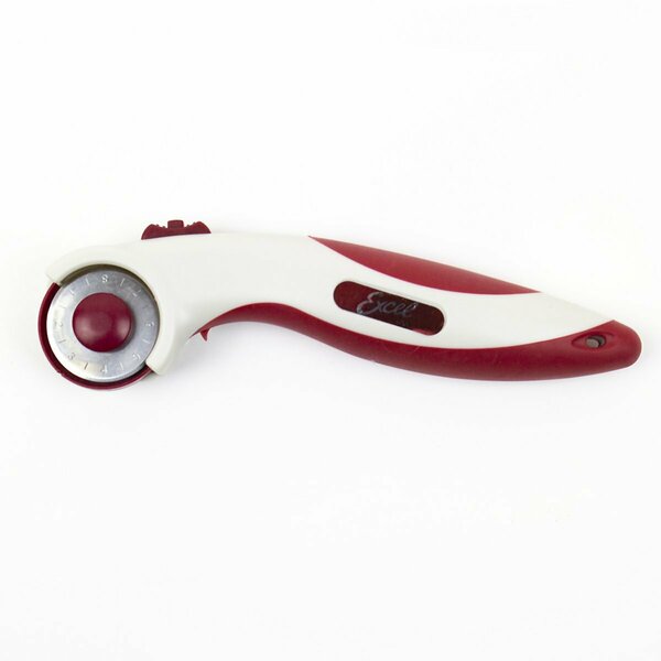Excel Blades 28mm Rotary Cutter with Ergonomic Handle Dual Action lock, Red 12pk 60025